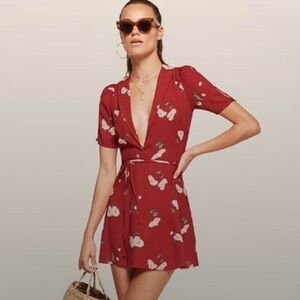 Reformation Mini Backless Wrap Dress